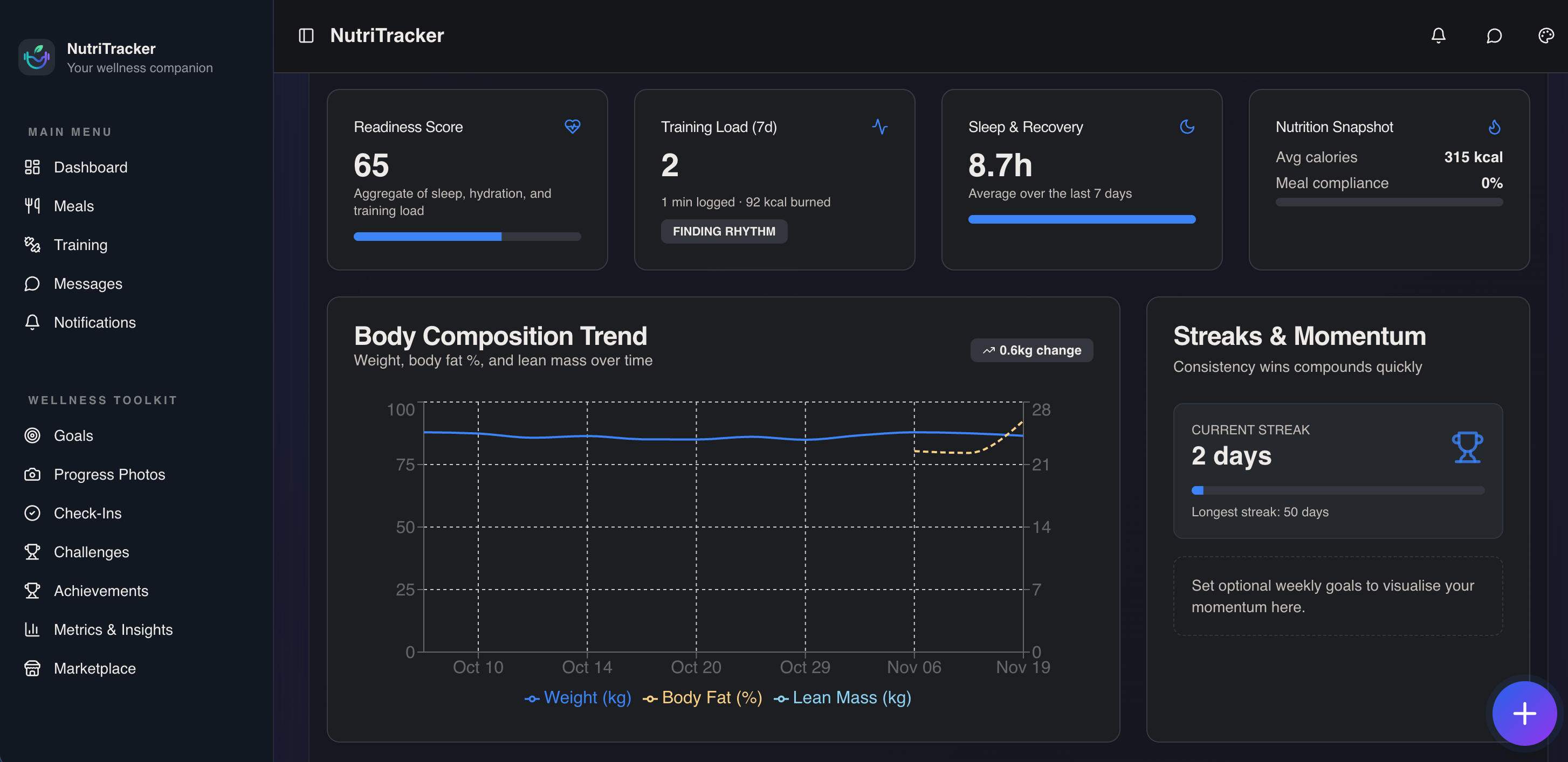 NutriTracker screenshot 3