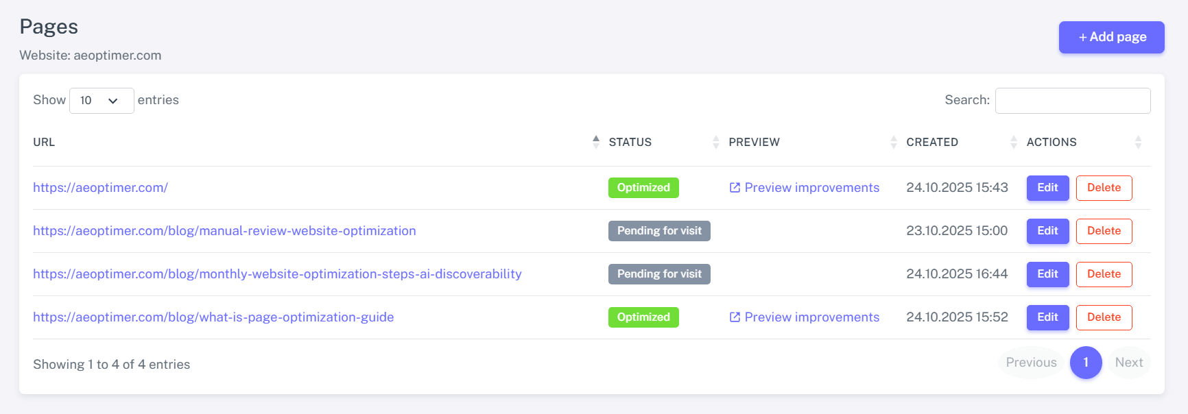 AEOptimer screenshot 2