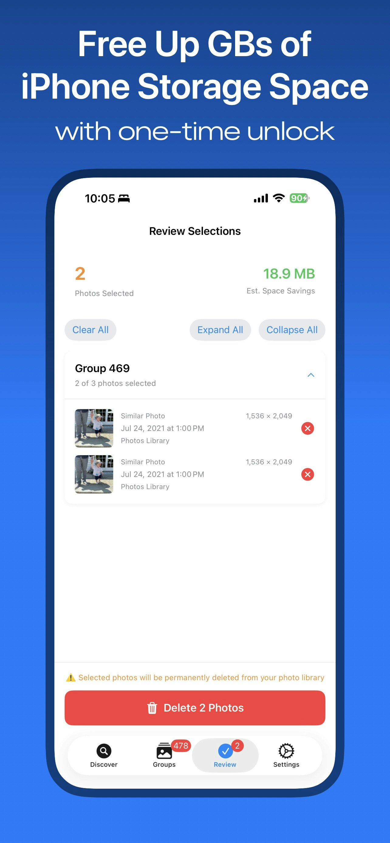 Similars: clean your photo library screenshot 6