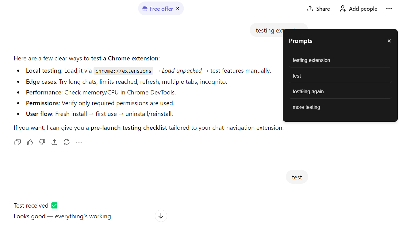 Chatgpt/gemini/claude chat export & Nav screenshot 4