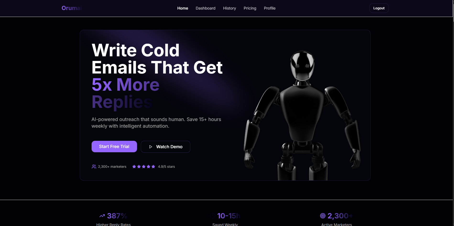 Orumail screenshot 2