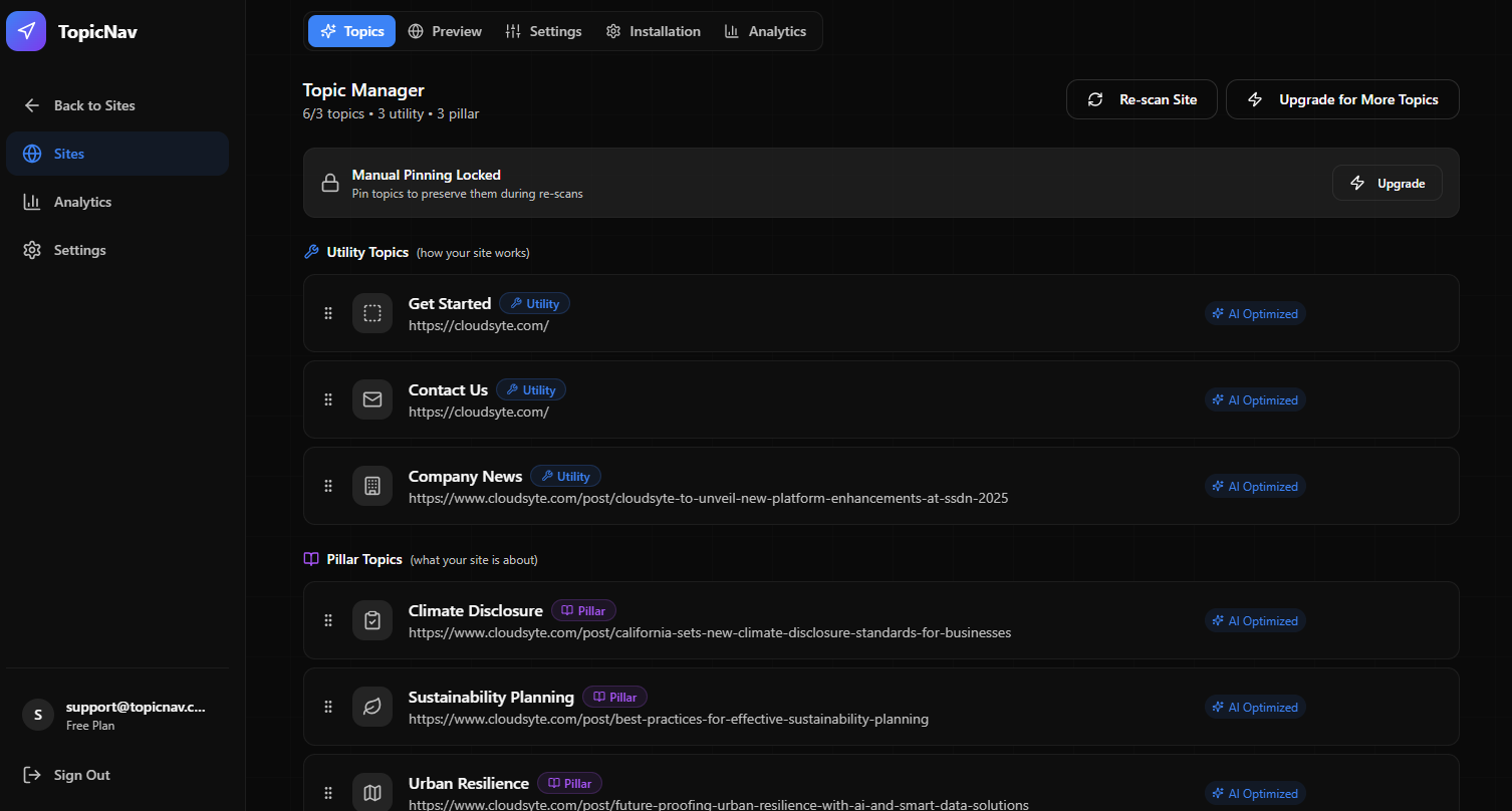 TopicNav screenshot 3