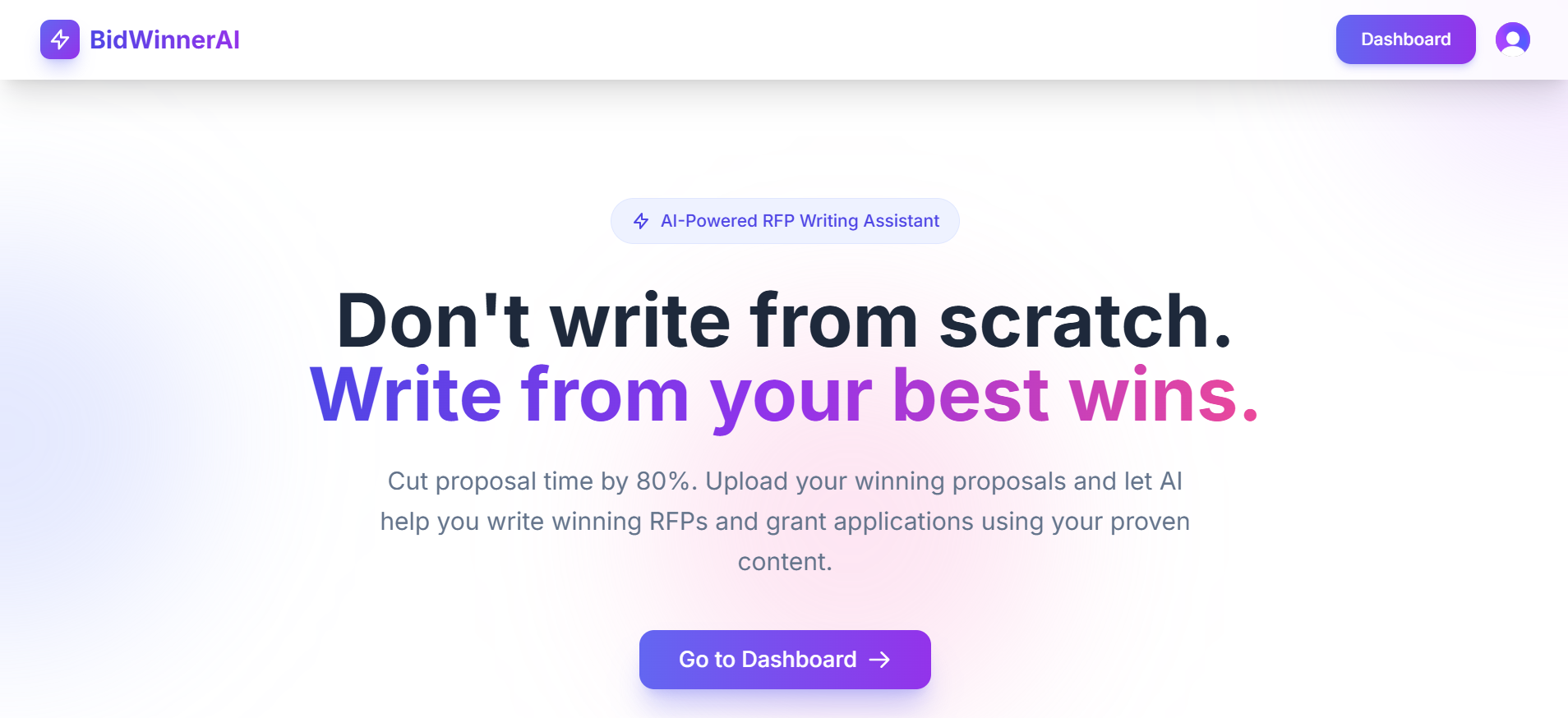 BidWinnerAI: Draining the RFP swamp screenshot 1