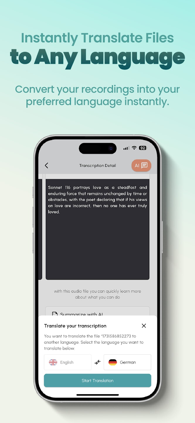 Hear2Text — Transcribe Audio screenshot 2