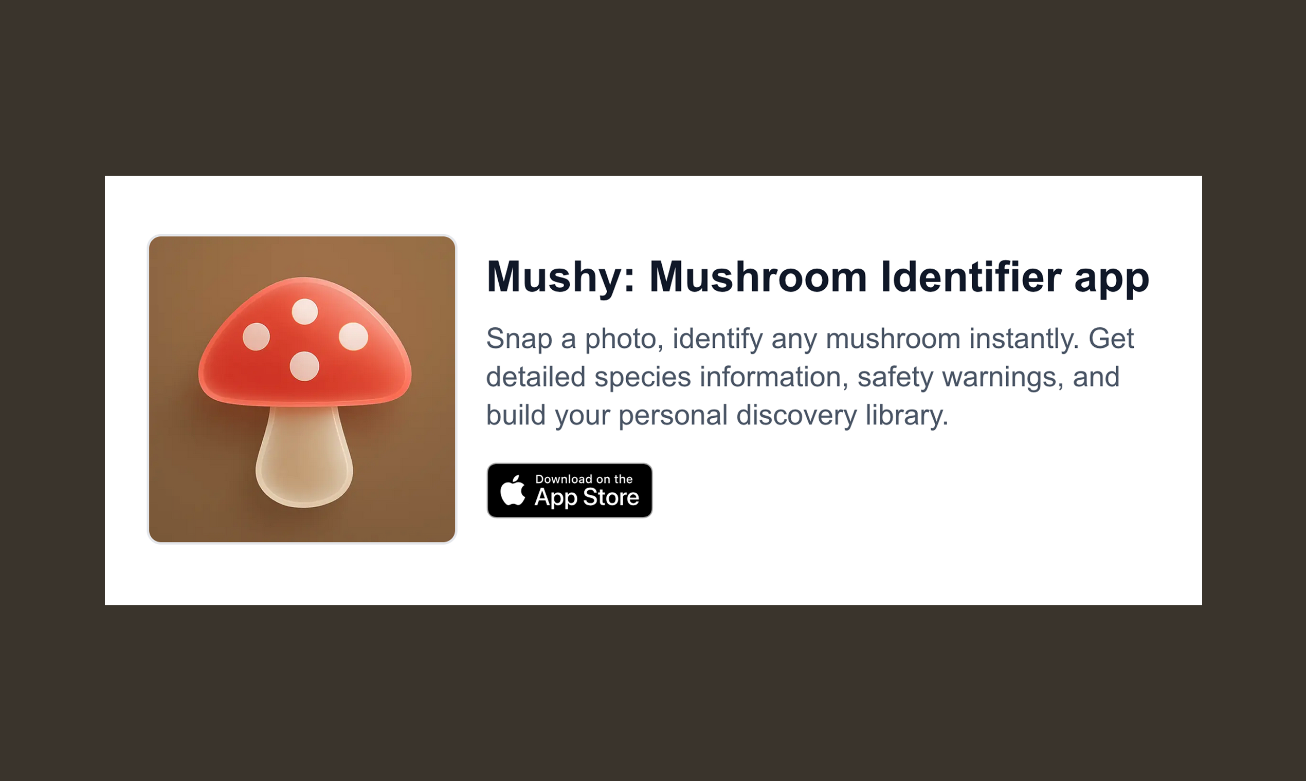 Mushy: Mushroom Identifier screenshot 1