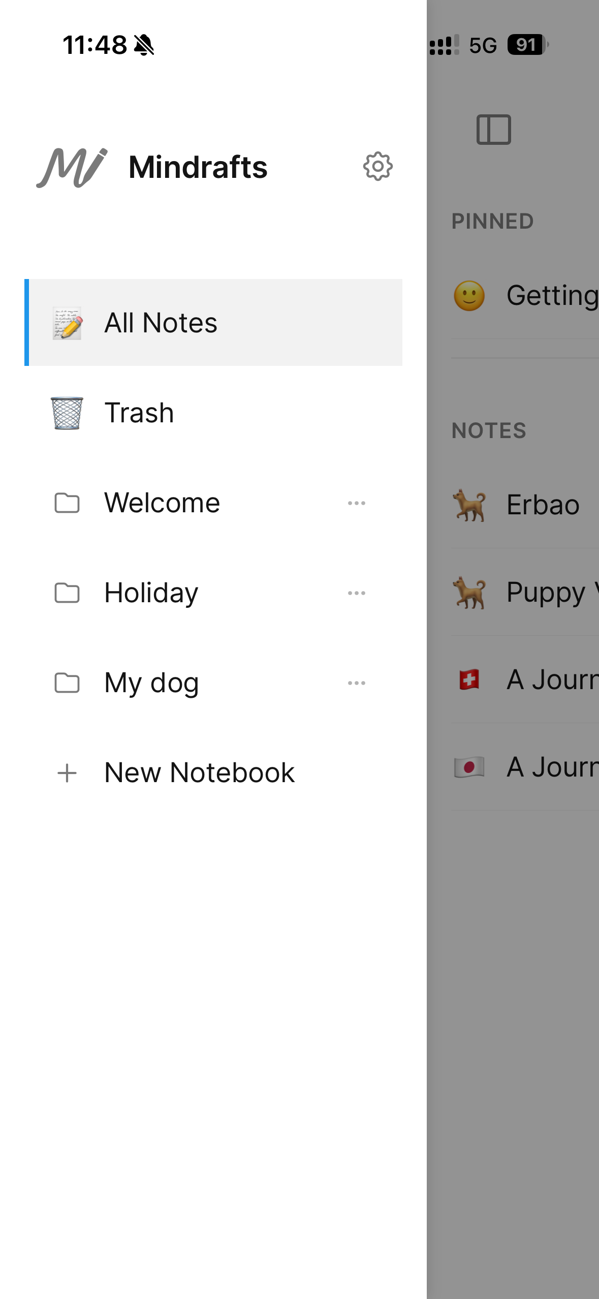 Mindrafts - Local AI notes screenshot 1