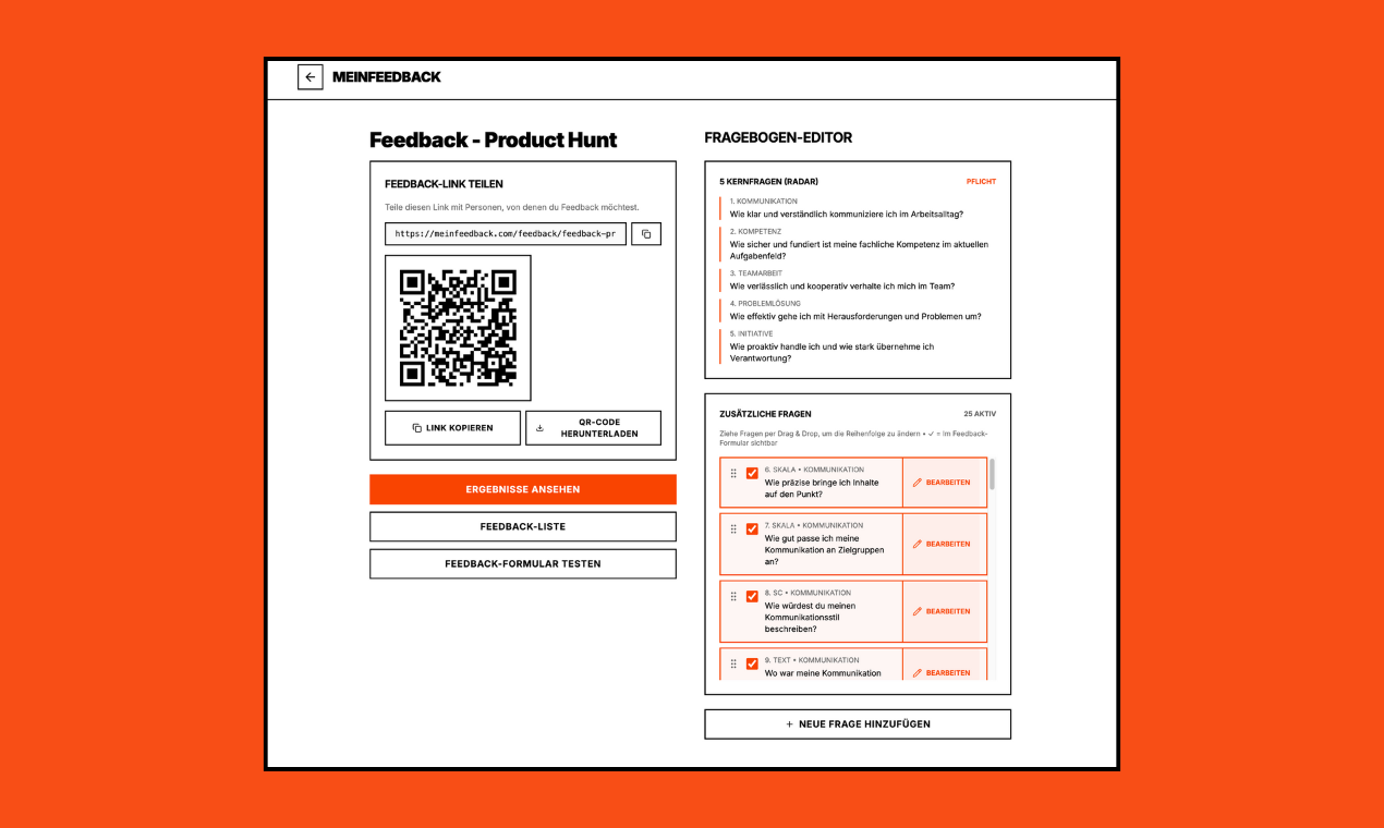 meinfeedback.com – 360° Feedback in 2min screenshot 2