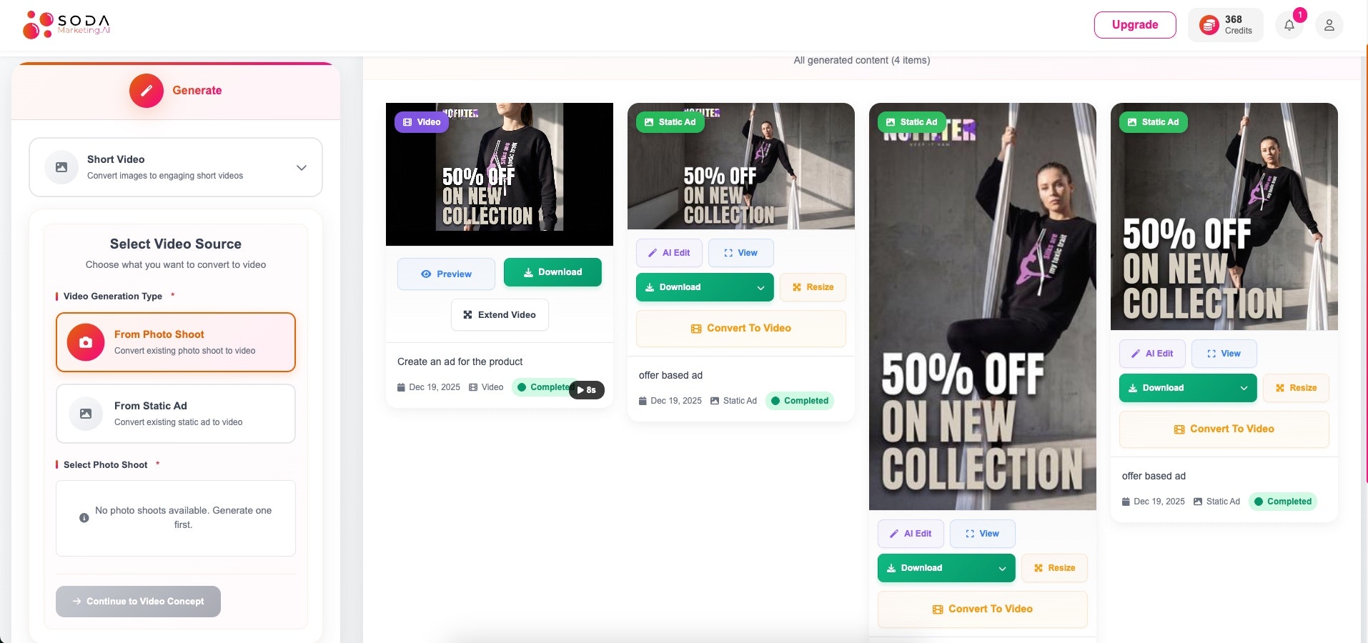 SodaMarketing AI — Instant Ad Creatives screenshot 7