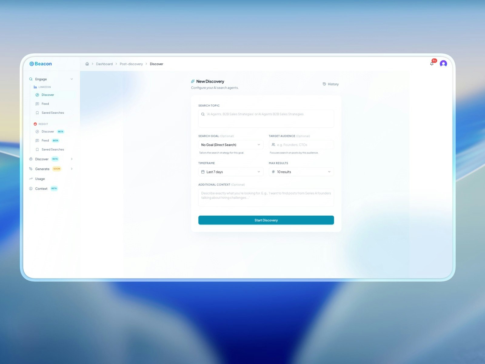 Beacon screenshot 2