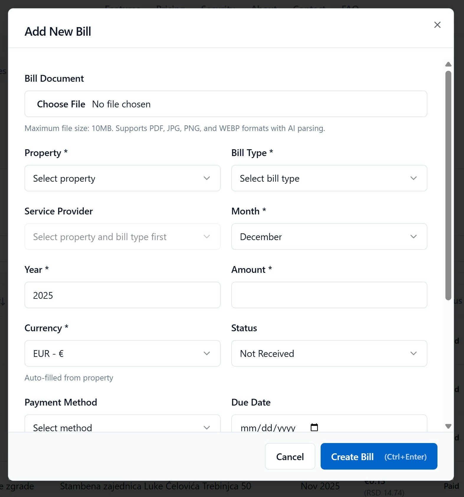 Manage Bills Across All Properties screenshot 4