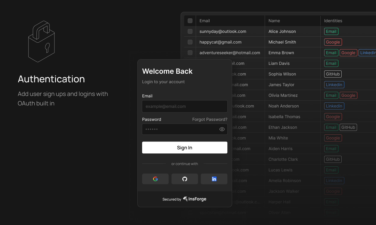 InsForge screenshot 2