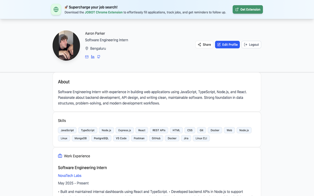 JoBot - Job Autofill & Tracker screenshot 3