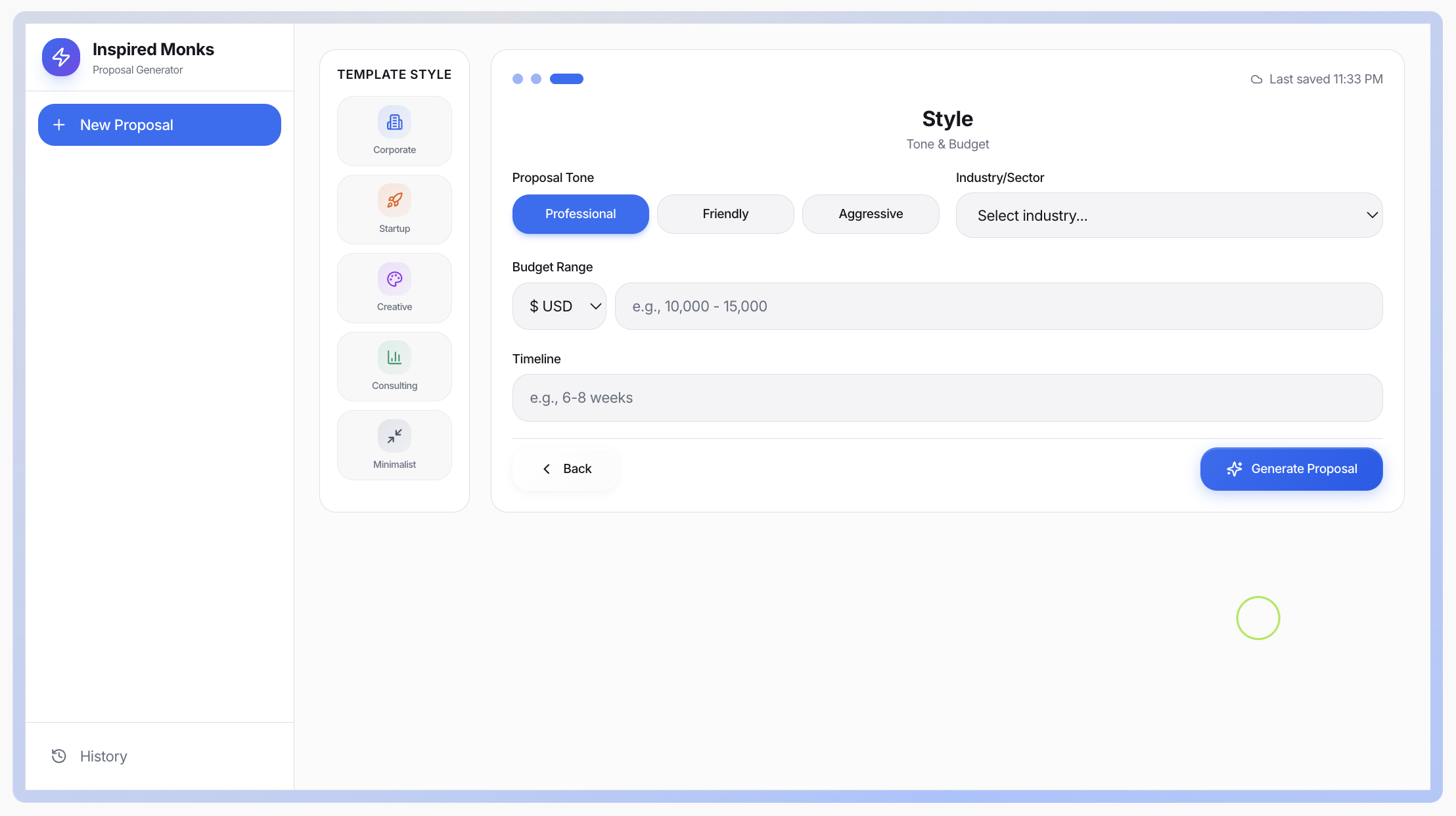 Free AI Proposal Generator screenshot 3