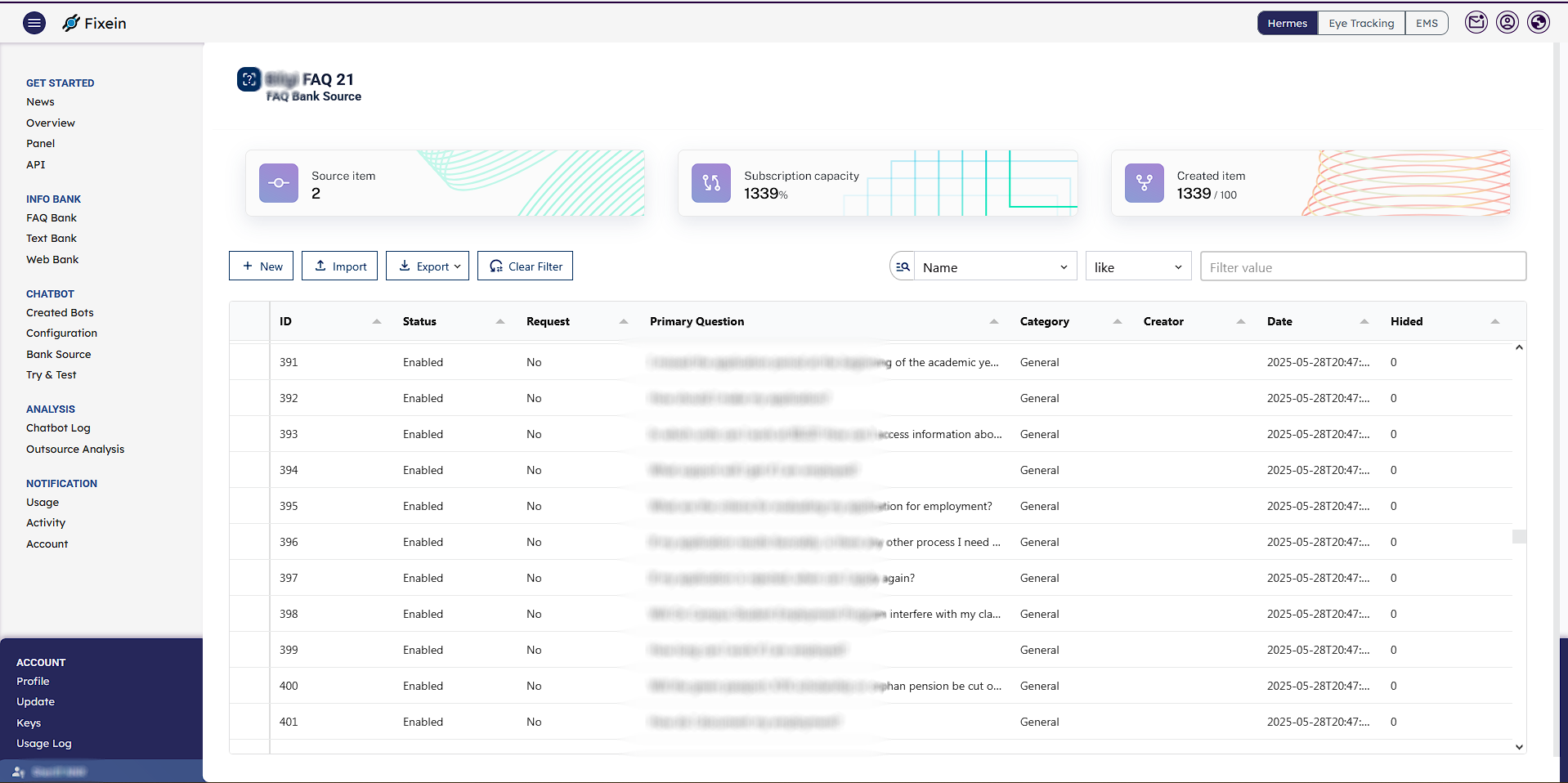 Fixein Hermes Chatbot screenshot 4