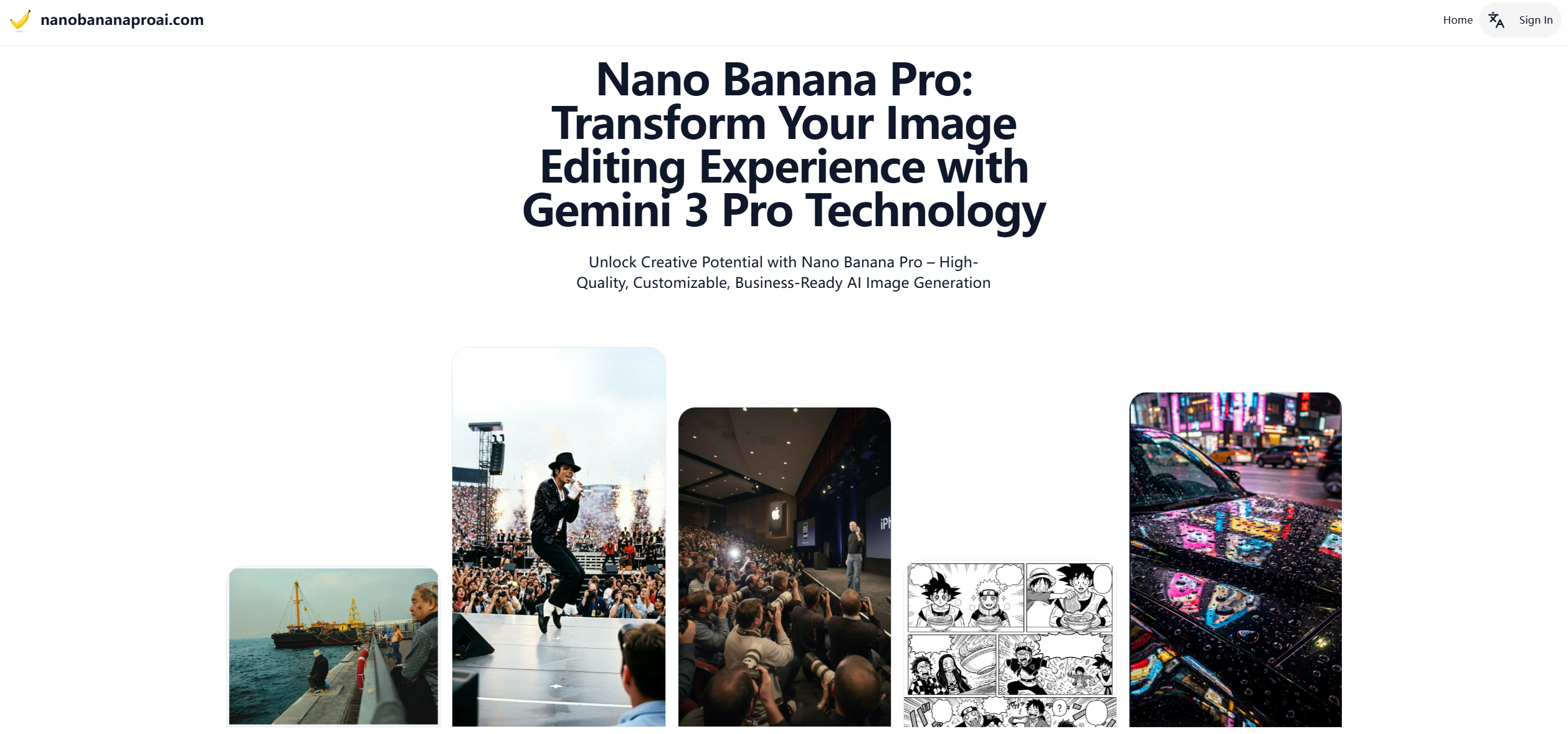 NanoBananaProAI.com screenshot 1