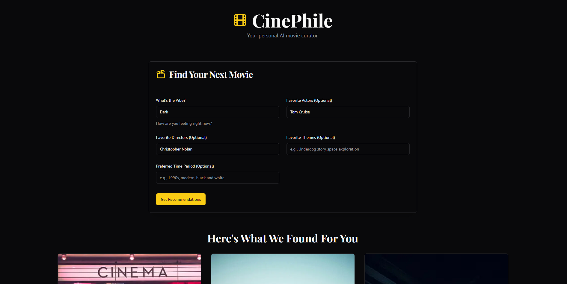 CinePhile screenshot 1
