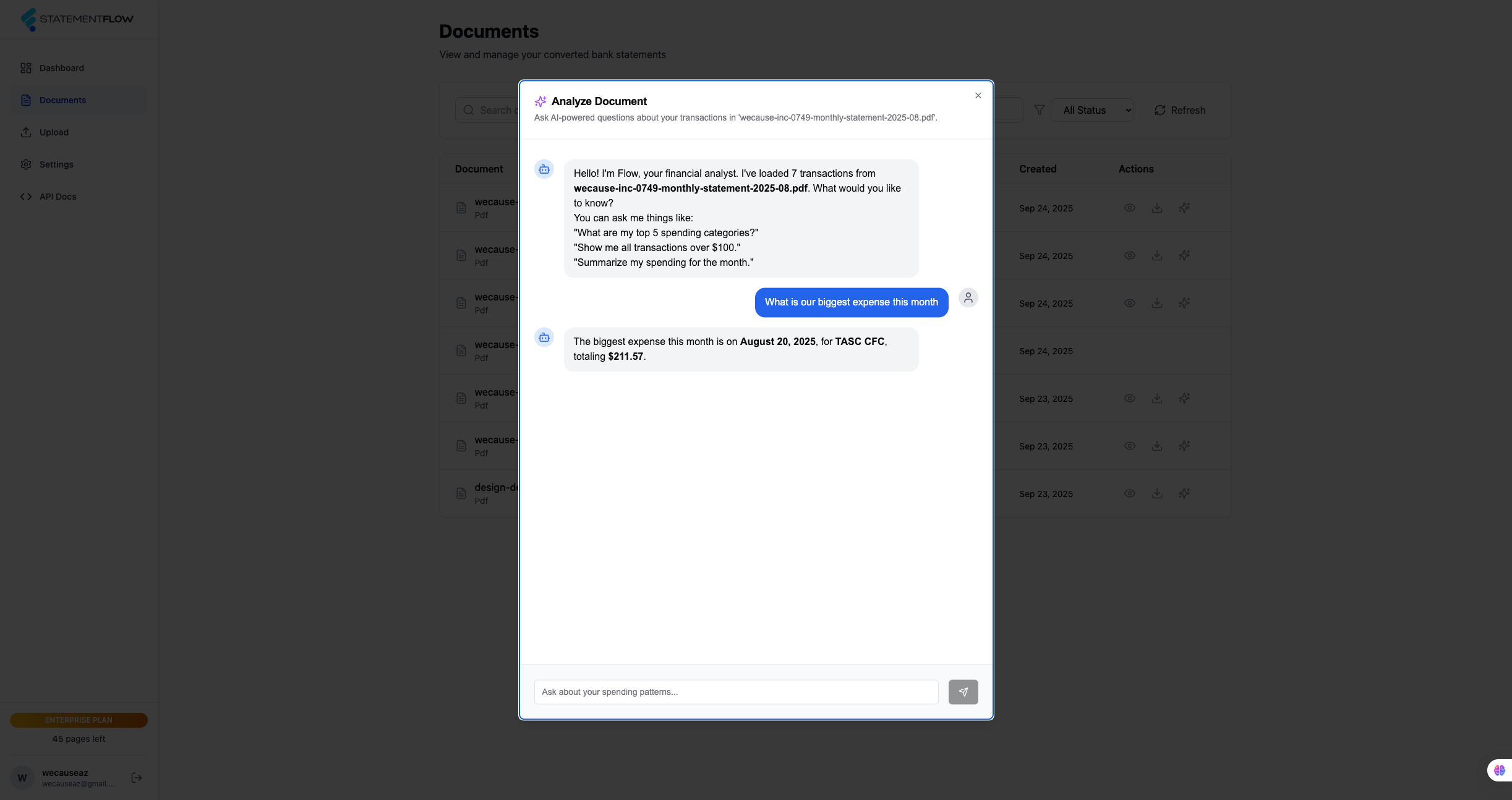 Statement Flow screenshot 6