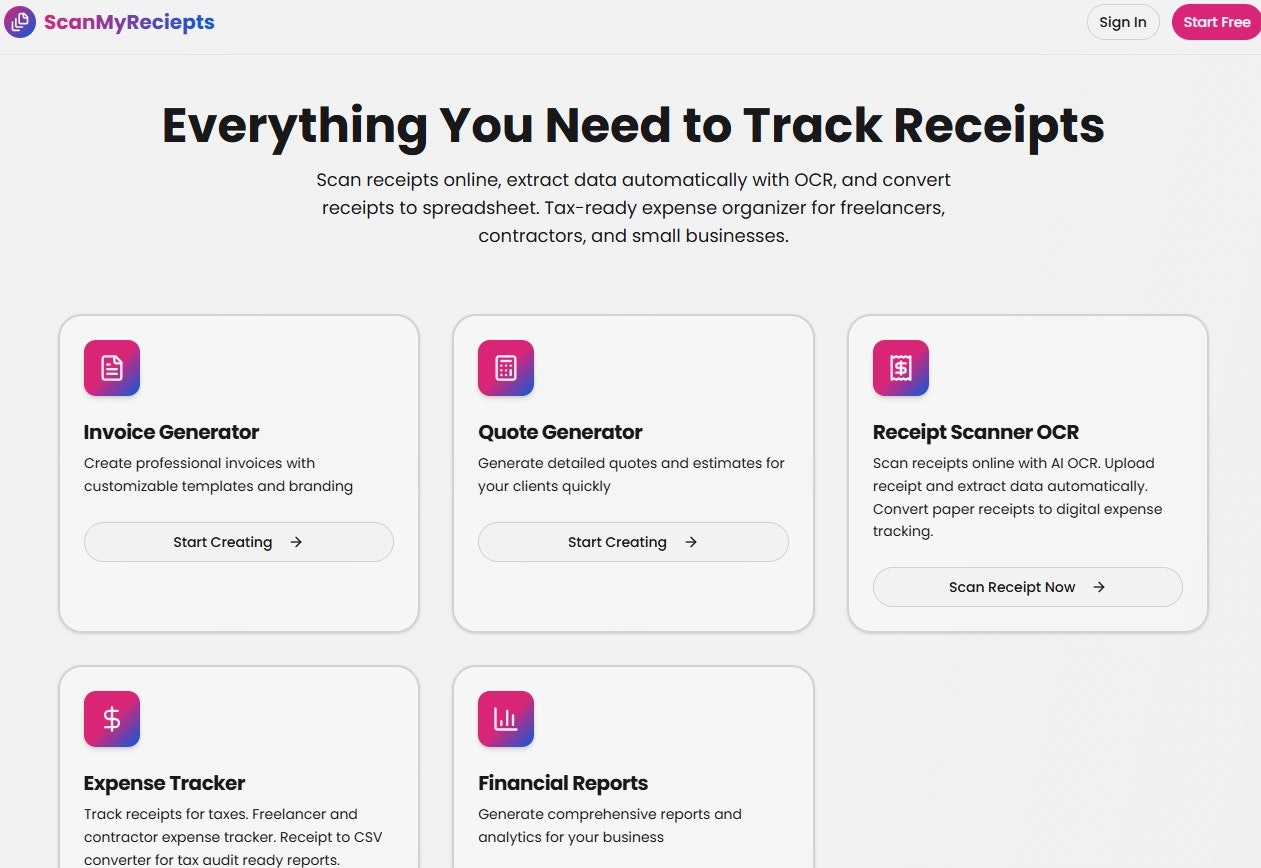 Receipt Scanner Online screenshot 2