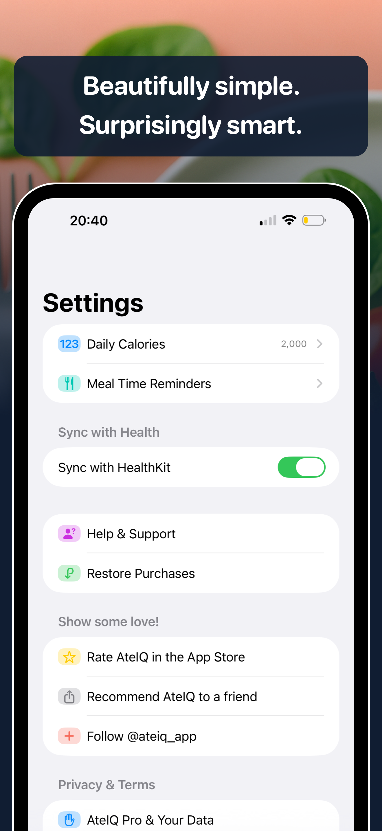 AteIQ v1.4 — Smarter AI Meal Tracking screenshot 6