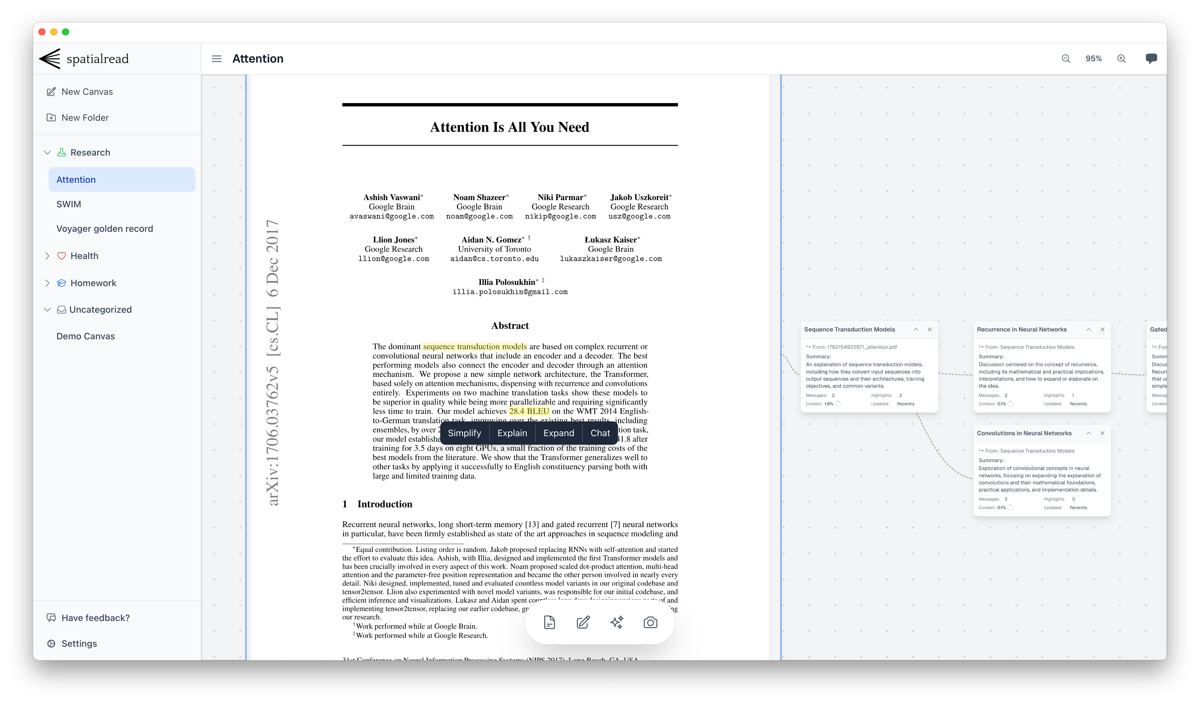 SpatialRead screenshot 2