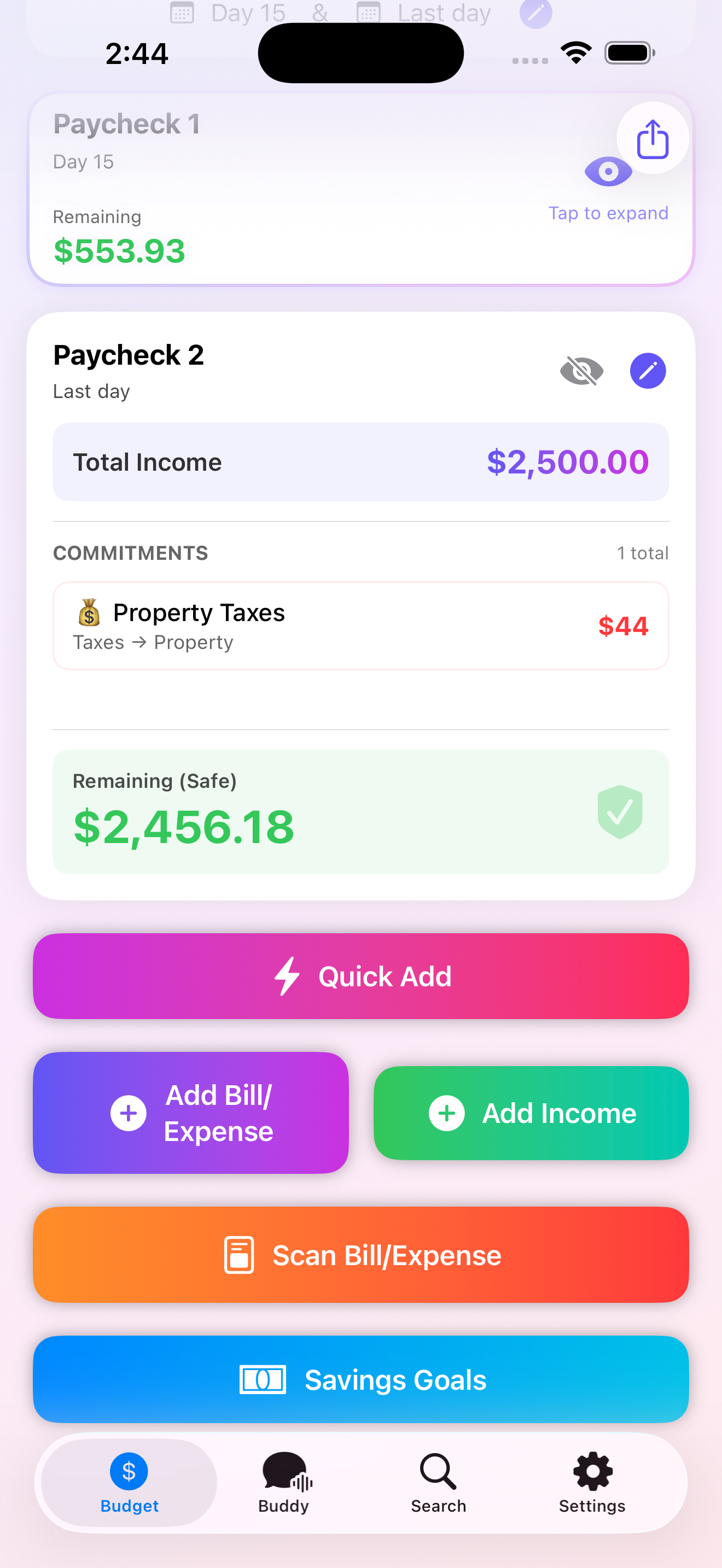 PayCheck Budget screenshot 3