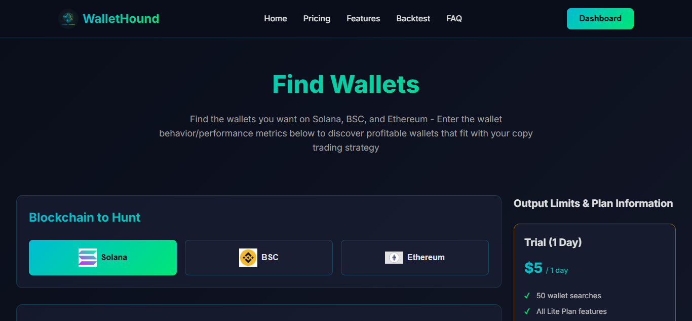 WalletHound screenshot 1
