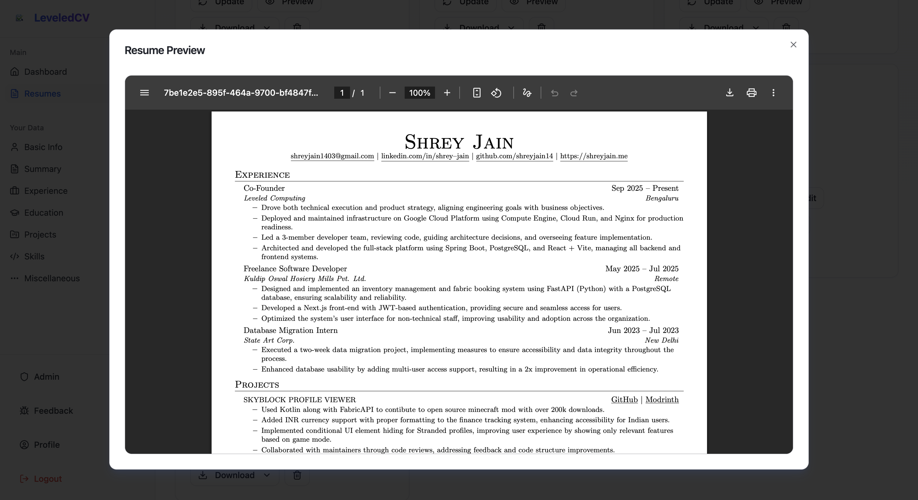 LeveledCV screenshot 5