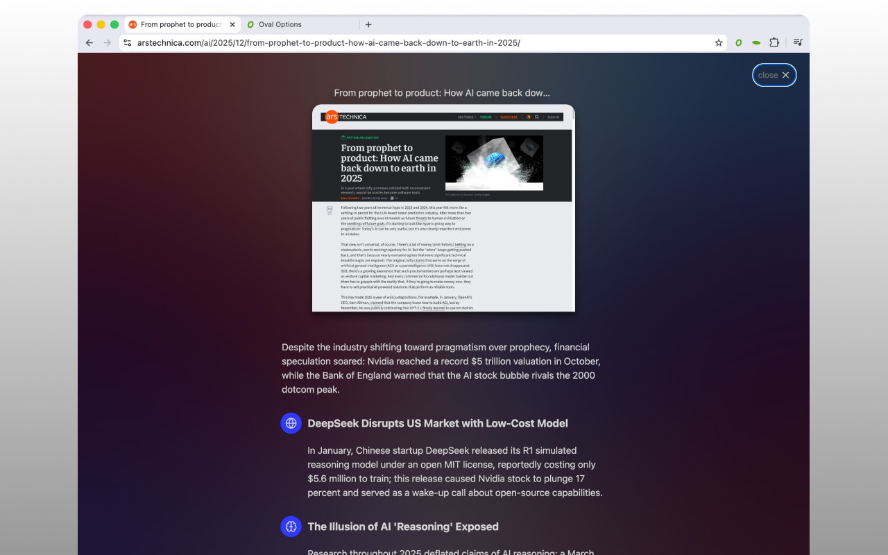 Oval screenshot 1