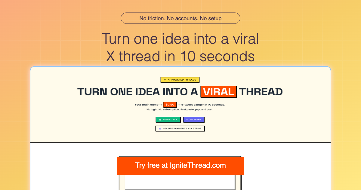 $1 Viral X Threads in 10 Seconds screenshot 2