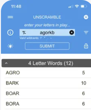 Scrabble Cheat screenshot 1
