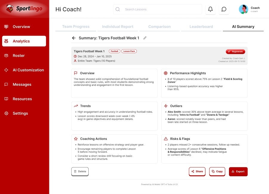 Sportlingo screenshot 8