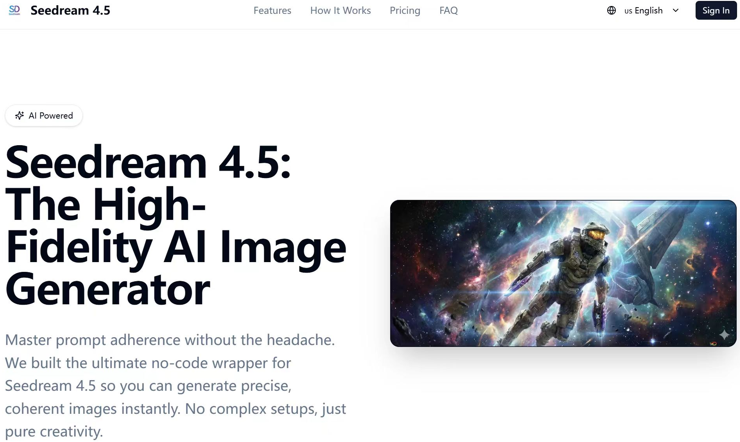 Seedream 4.5 screenshot 1