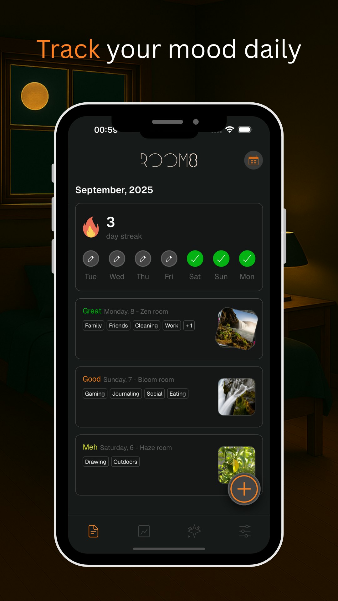 Room8: AI Mood Tracker screenshot 1