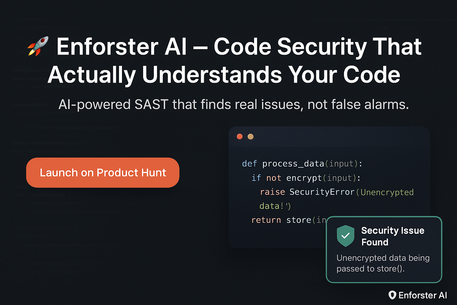Enforster AI – Contextual Code Security screenshot 2