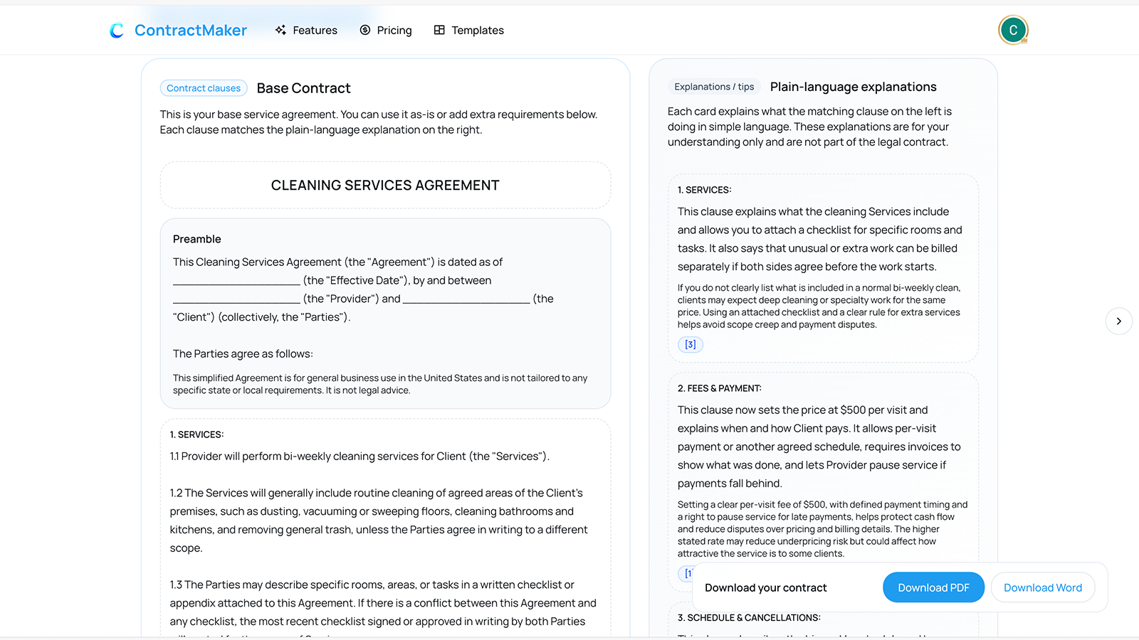 ContractMaker screenshot 2