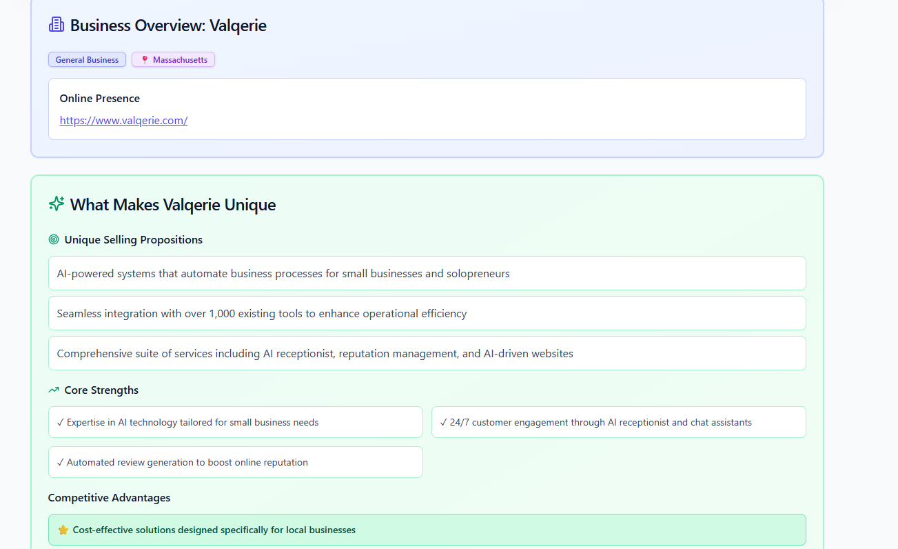 VALQERIE AI screenshot 2