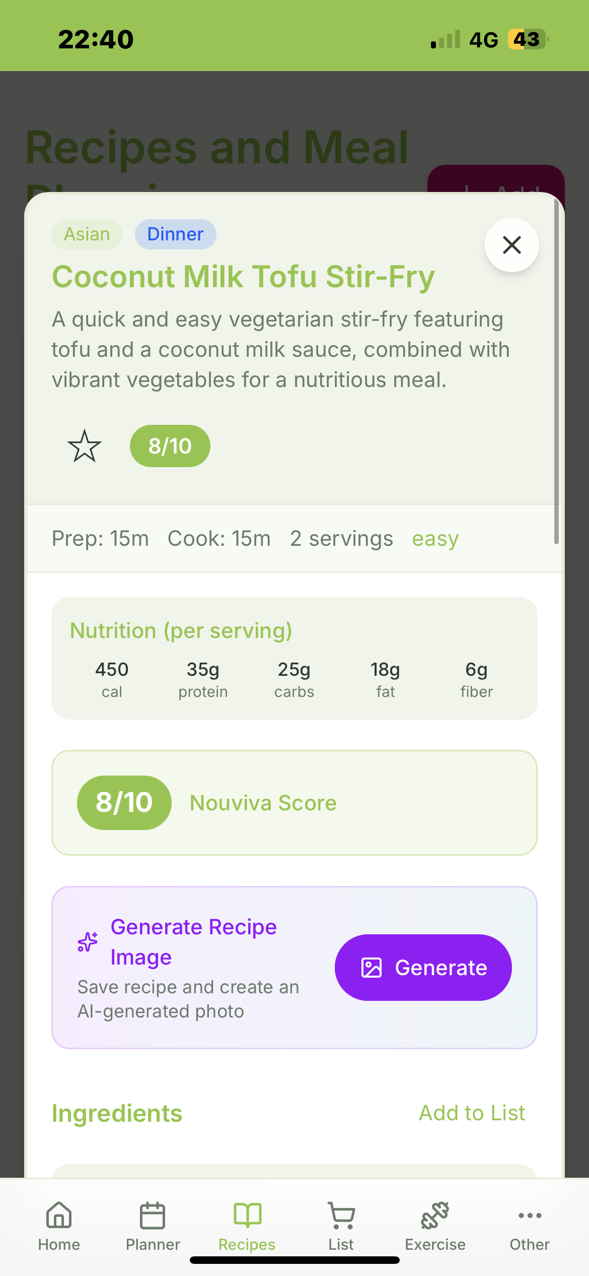 AI health planner aligned to user goals screenshot 4