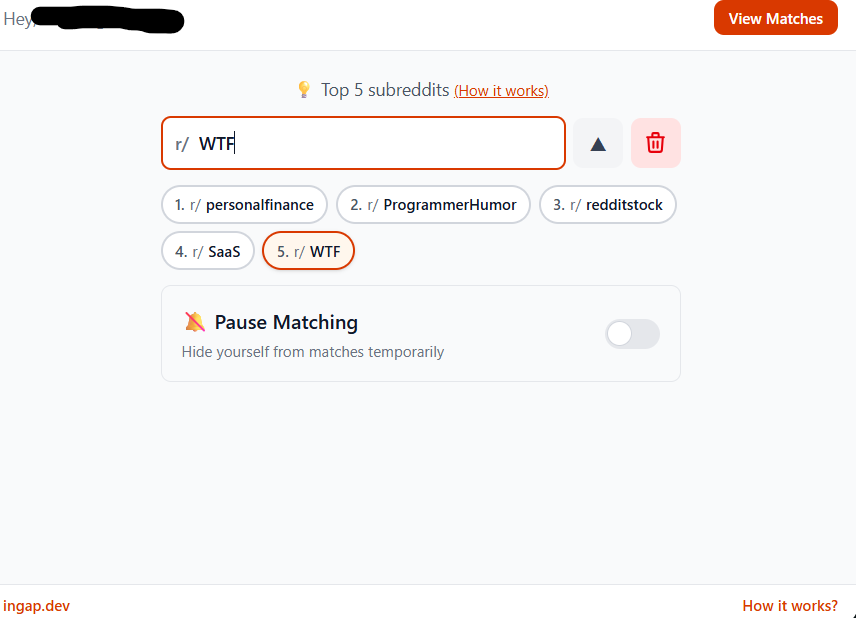 SynChat: The Native Reddit Matchmaker screenshot 2