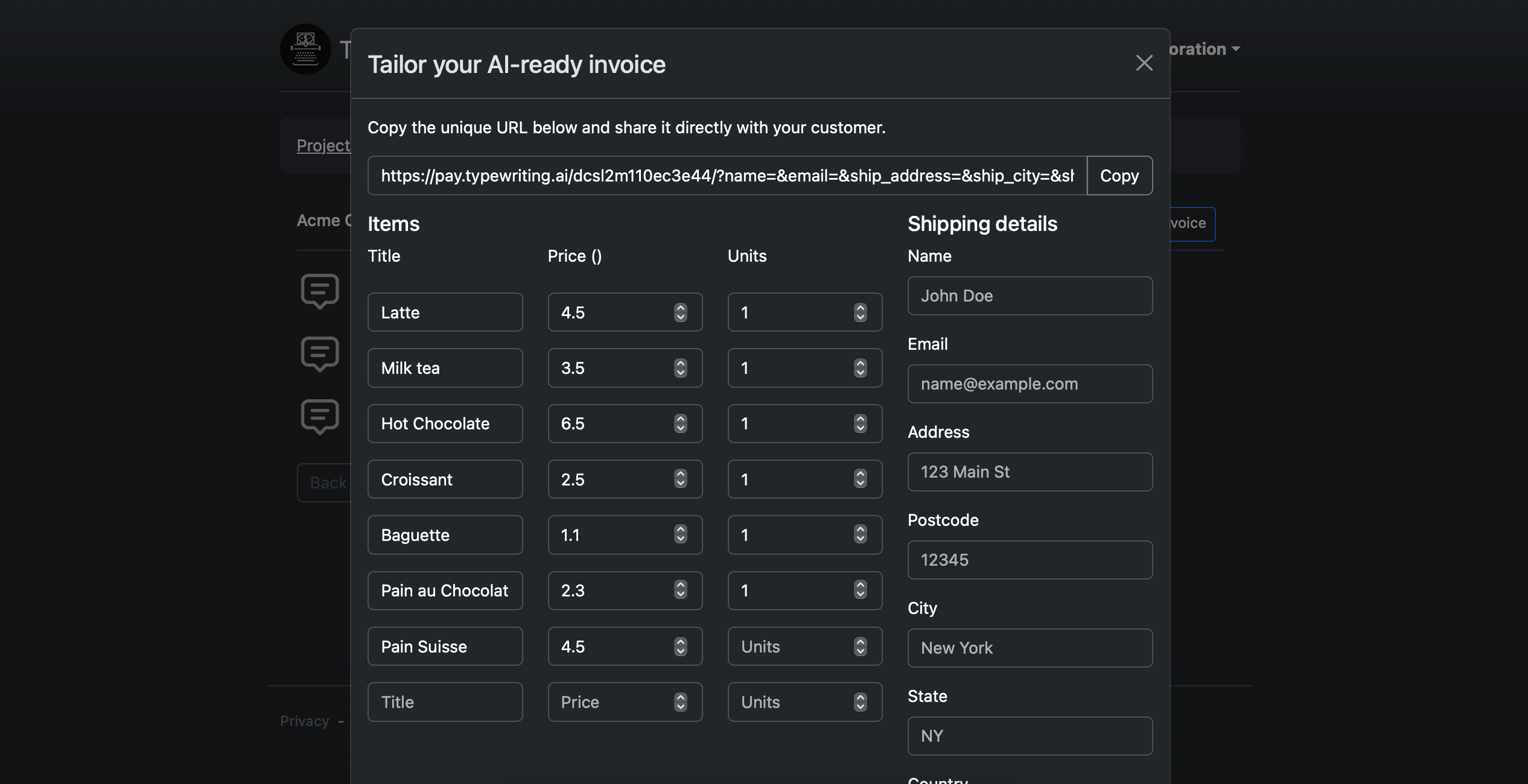 Prompt to pay: genAI ready invoice screenshot 2