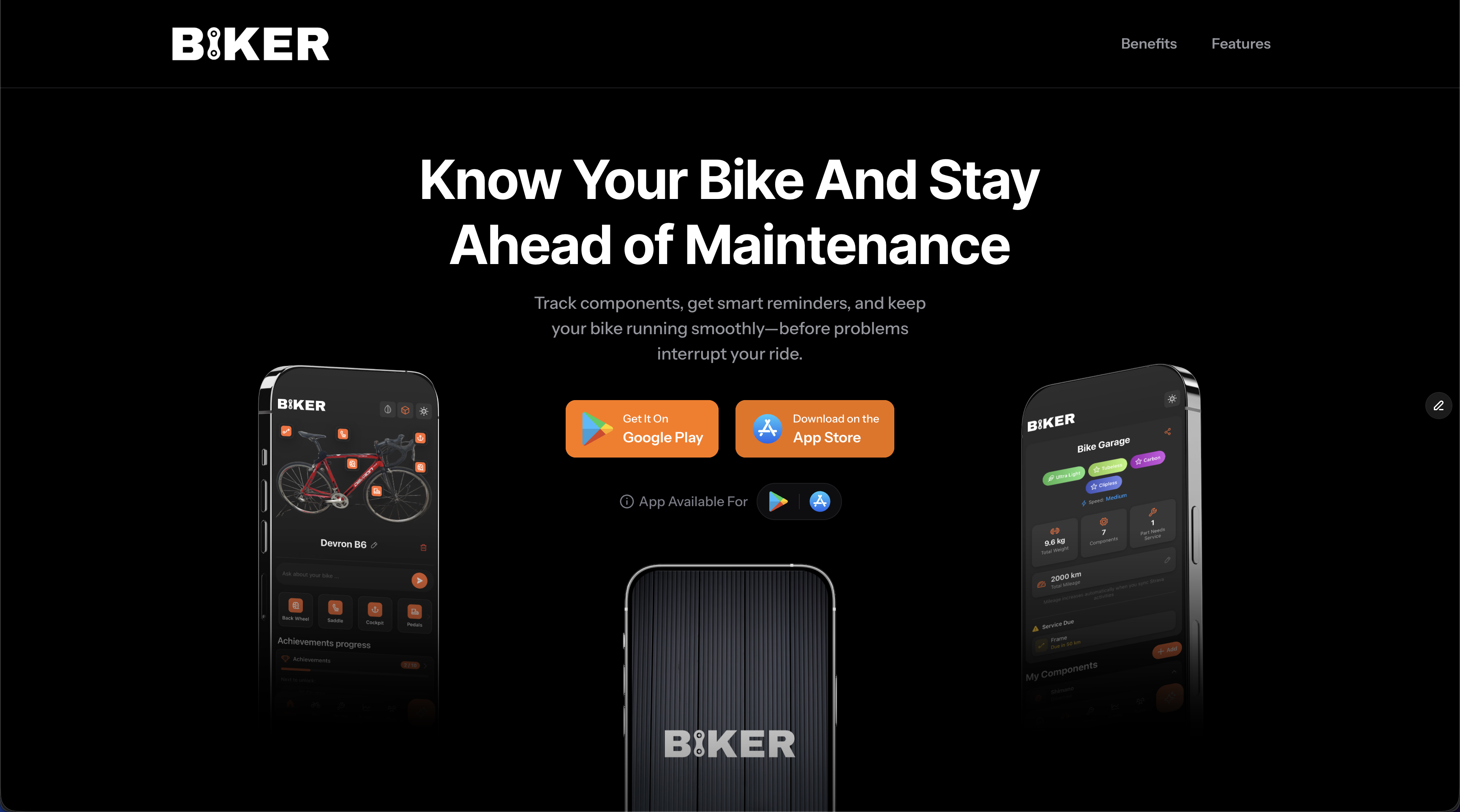 Biker 2.0: Bicycle track & maintain screenshot 1