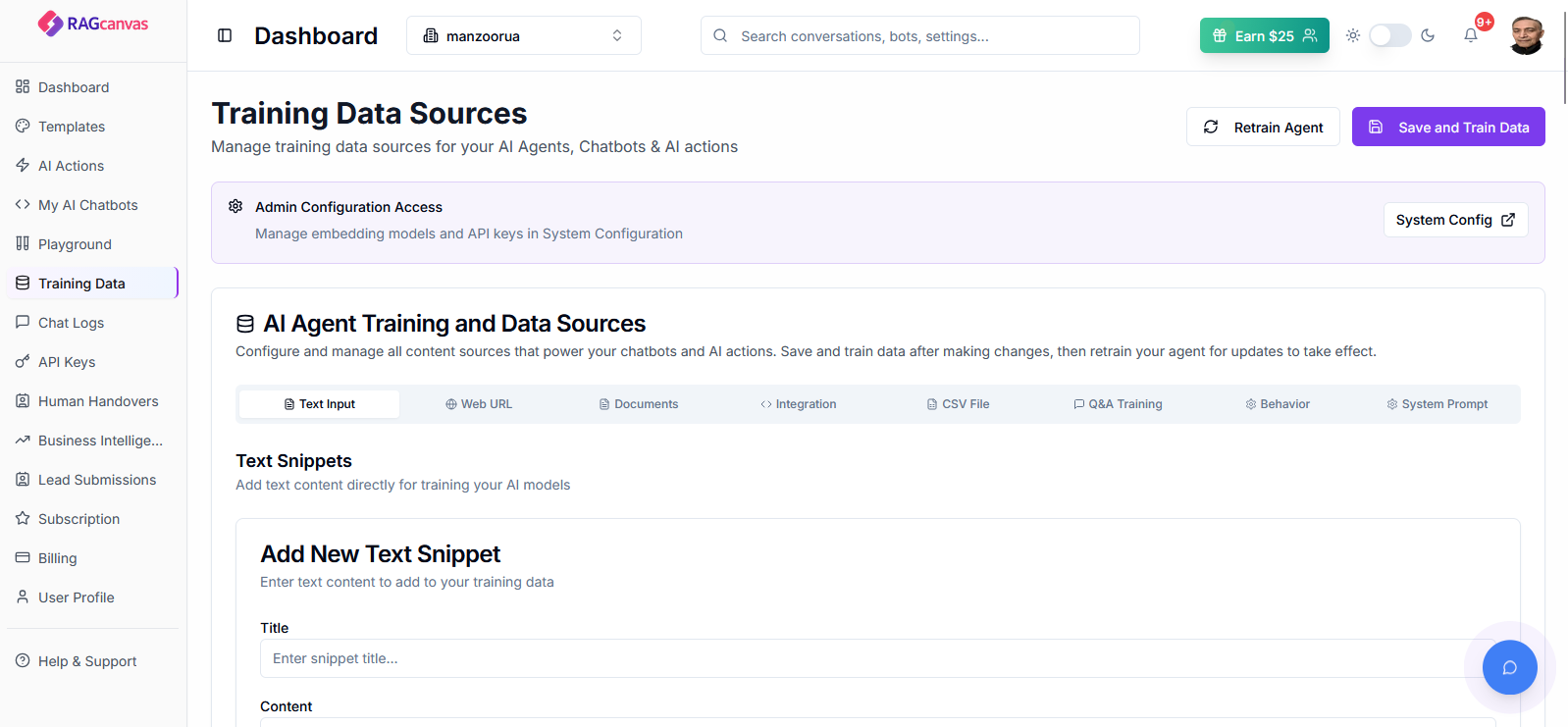 RAGcanvas Enterprise AI Chatbot Platform screenshot 8