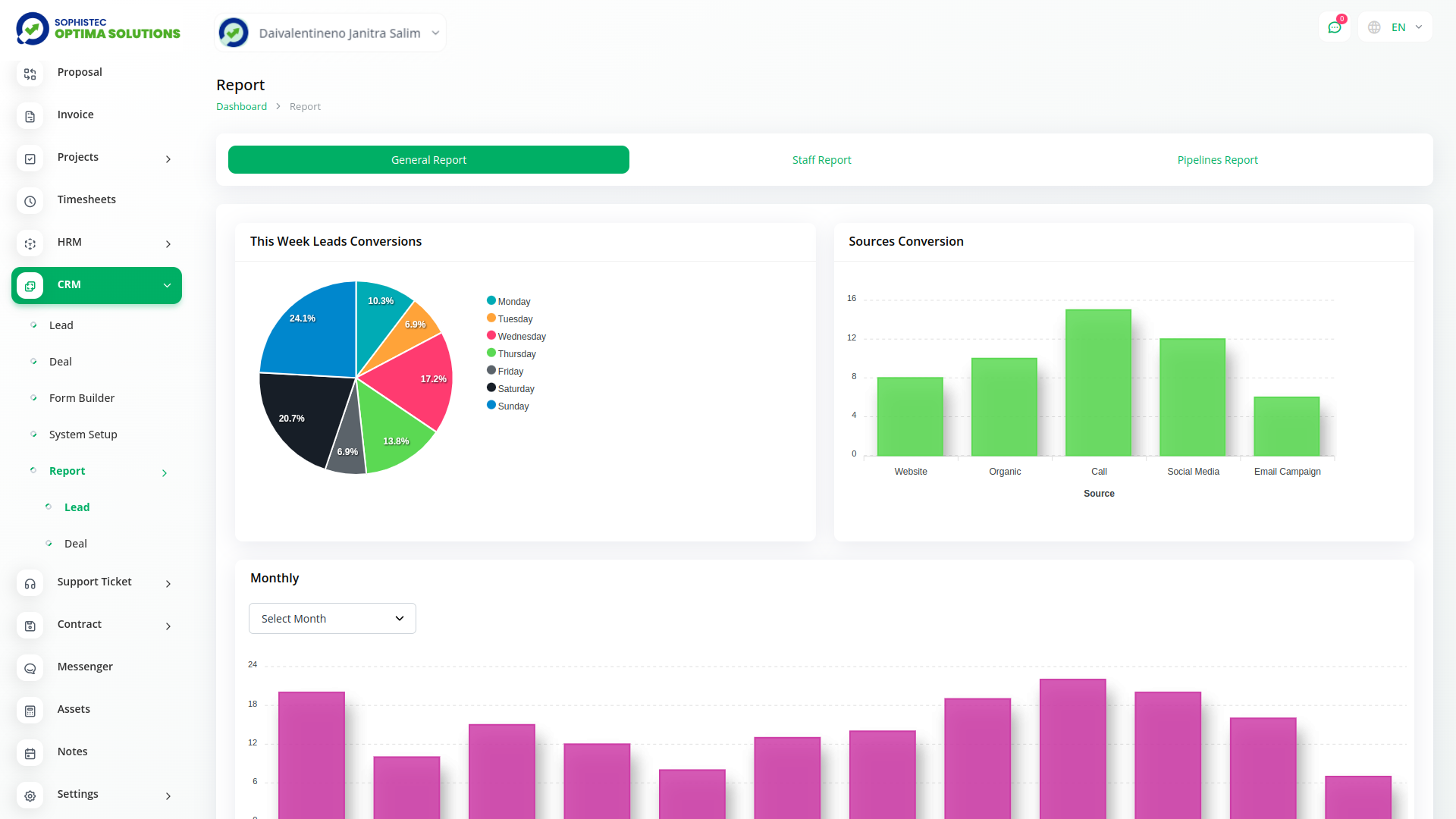 Sophistec Optima Solutions screenshot 1
