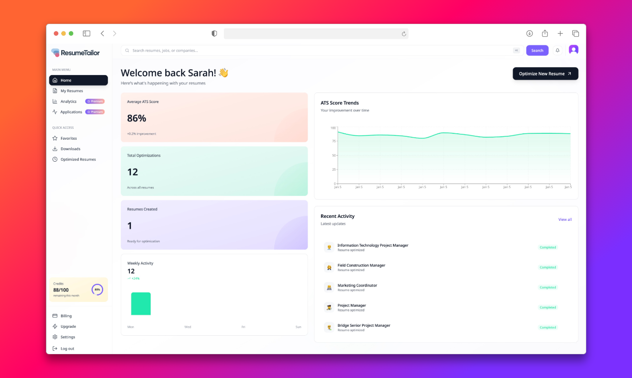 ResumeTailor.io screenshot 2