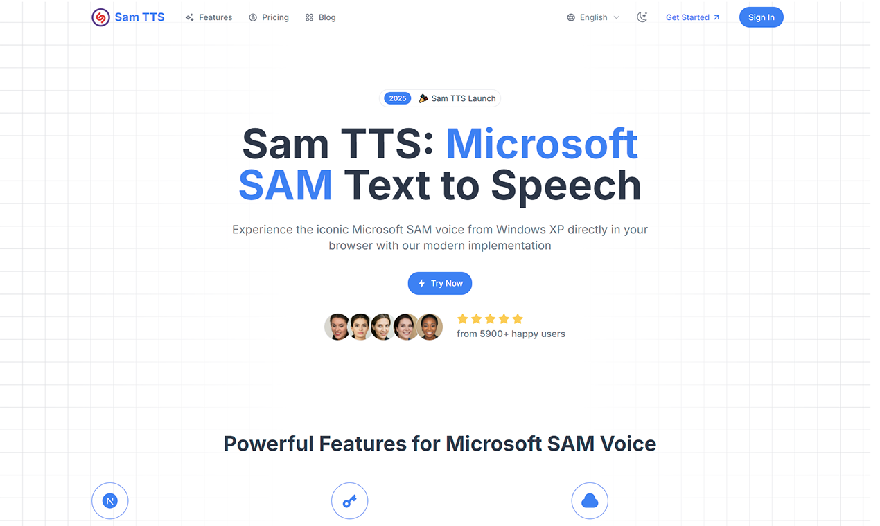 Sam TTS screenshot 1