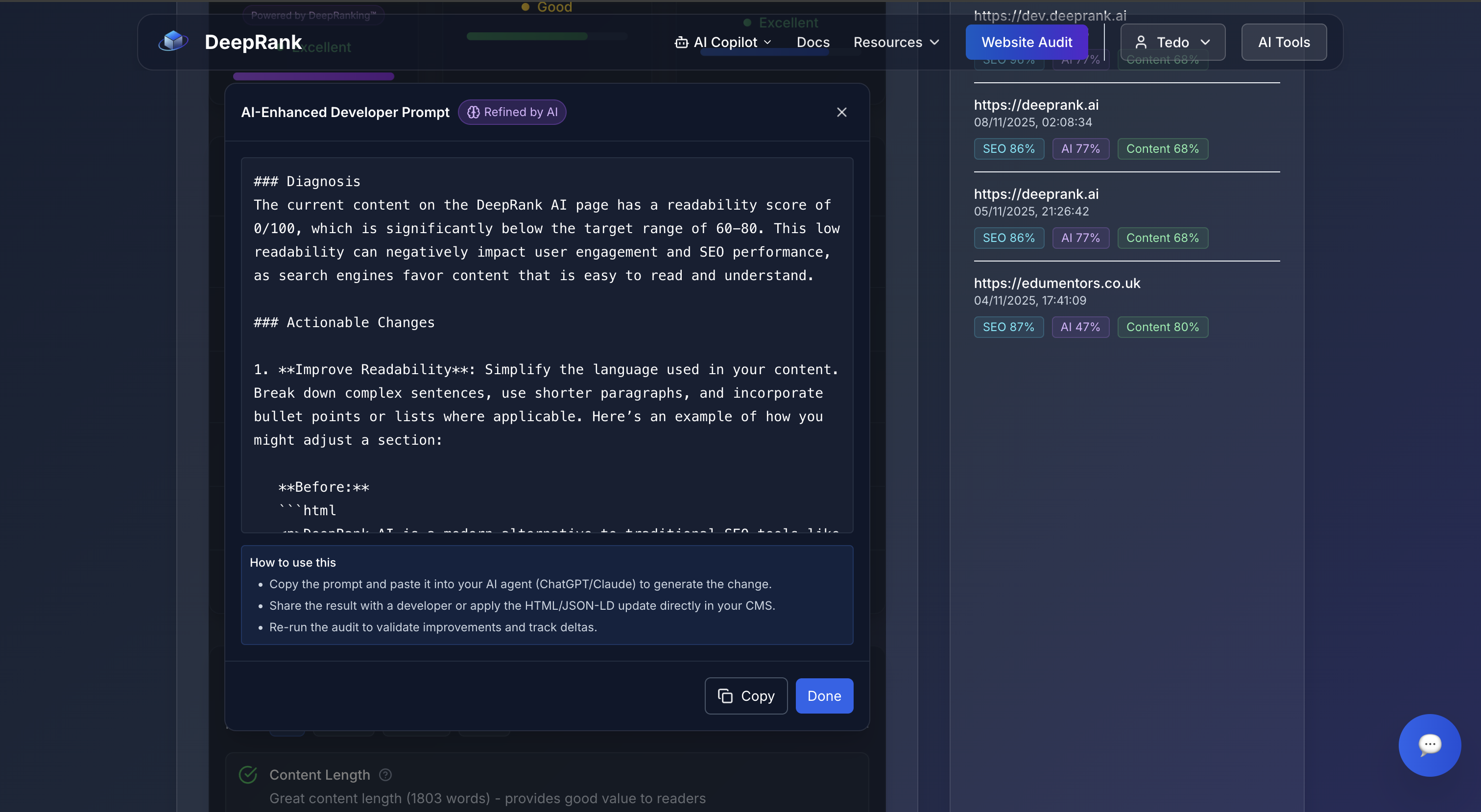 Deeprank AI - Supercharging Vibecoders screenshot 5