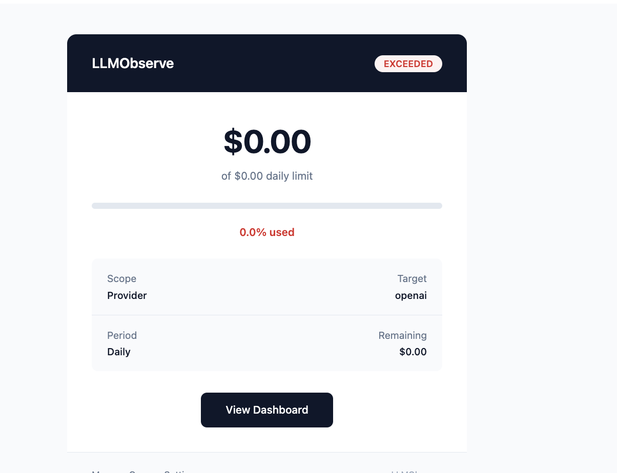 LLMObserve screenshot 1