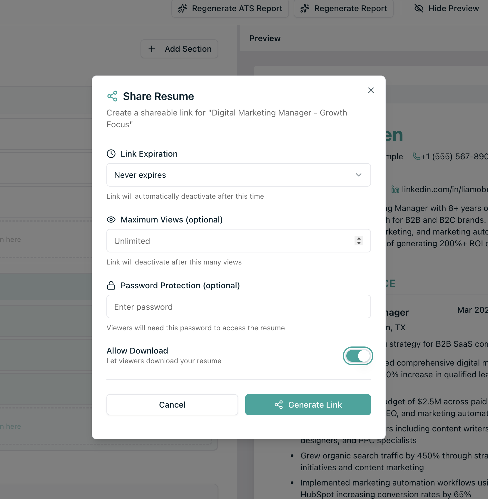 SimpleCVBuilder screenshot 7