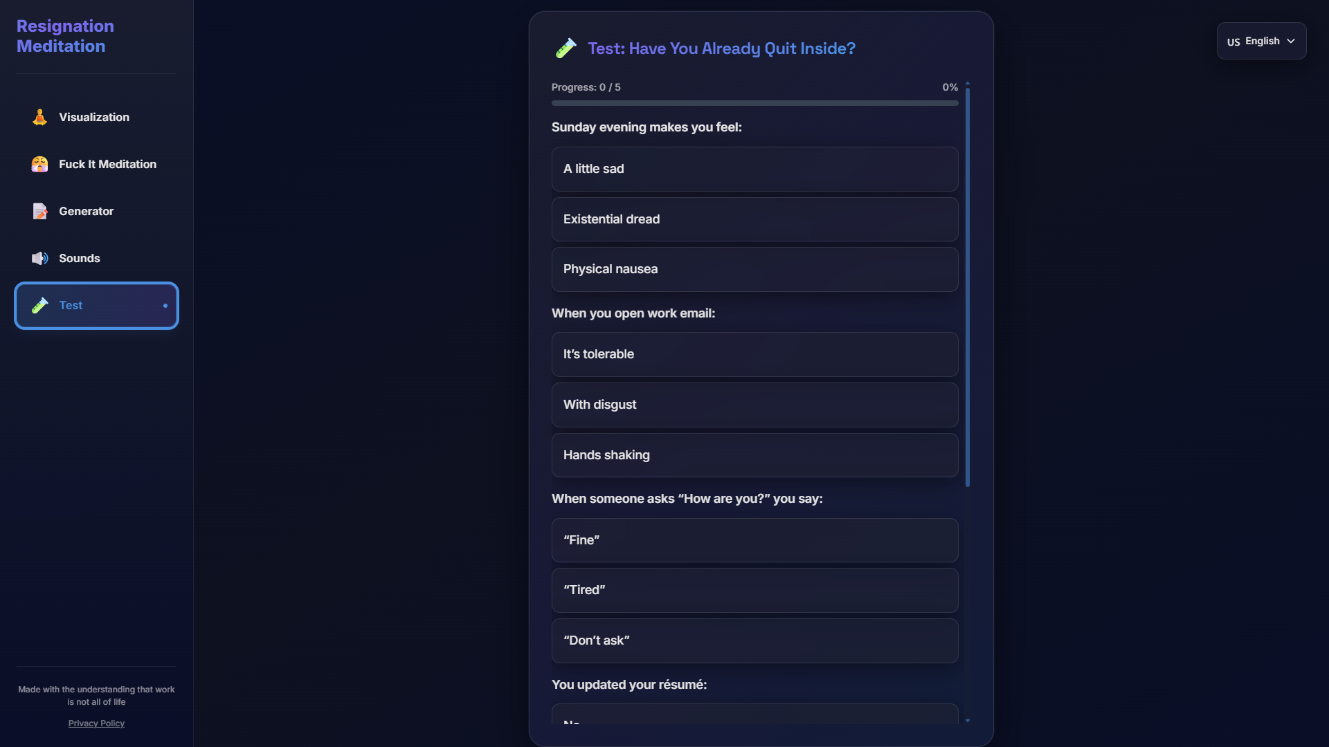 Resignation Meditation screenshot 4