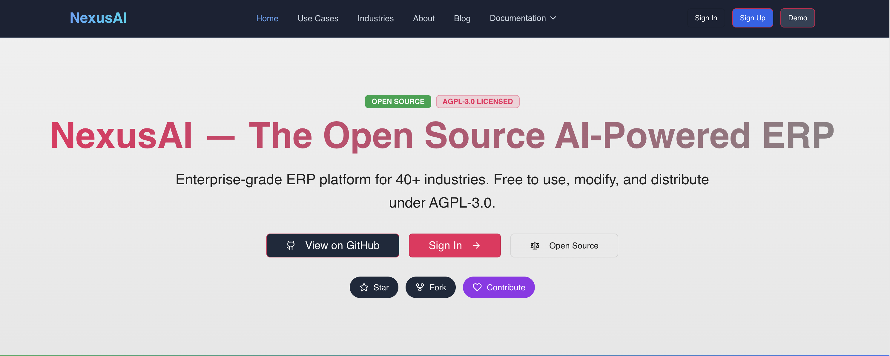 Early-stage open-source AI Powered ERP screenshot 1