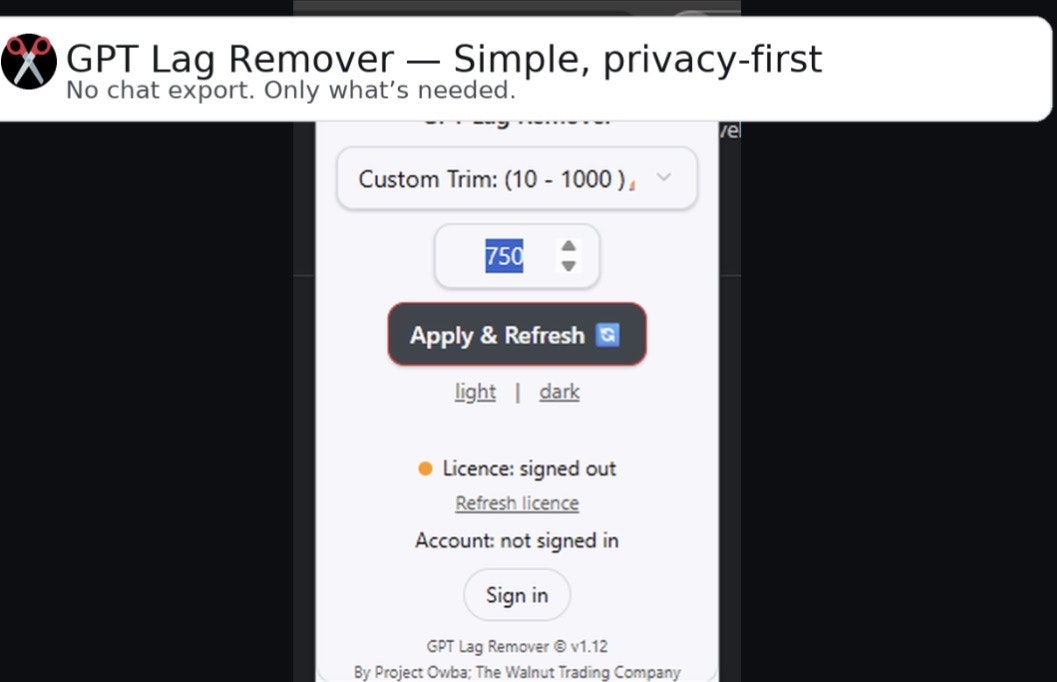 Chat GPT Lag Remover screenshot 3
